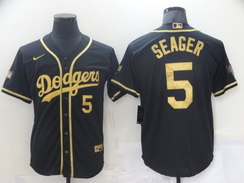 Men Los Angeles Dodgers #5 Seager Black Game Nike MLB Jerseys->women mlb jersey->Women Jersey